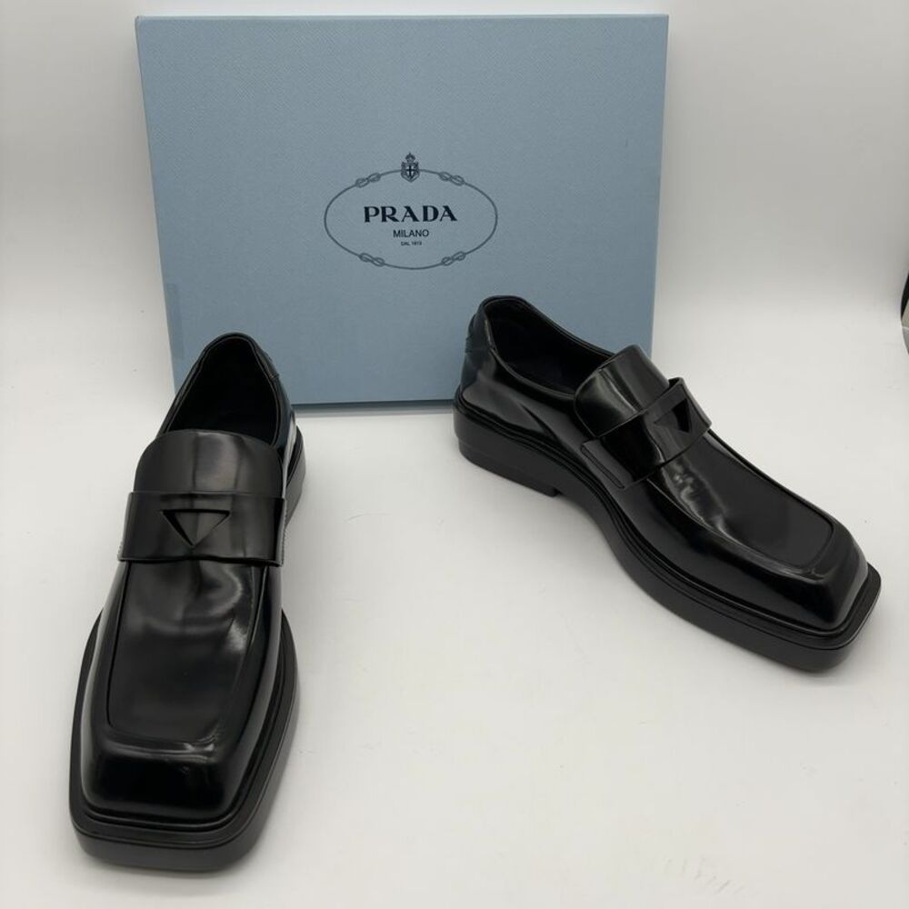 PRADA Brushed Leather Loafer